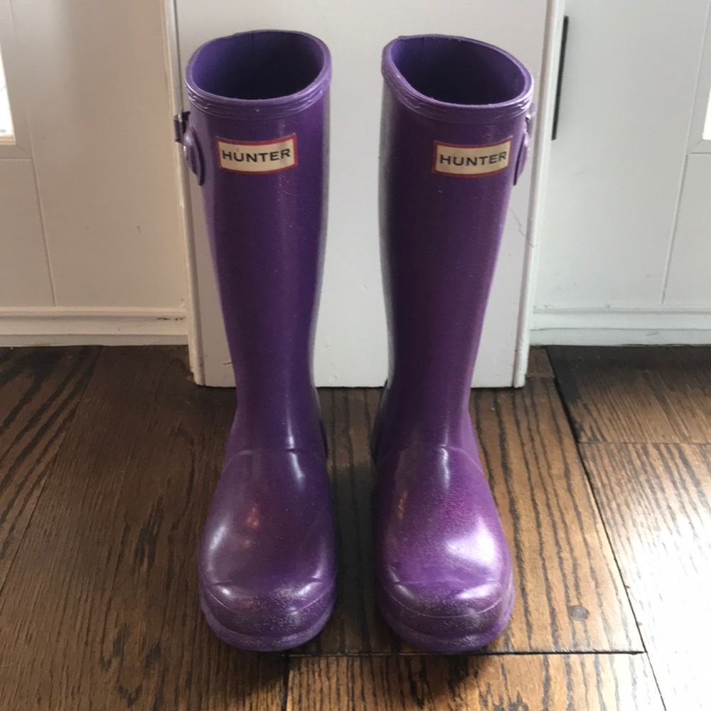 Girls’ purple Hunter original starcloud Rain boots